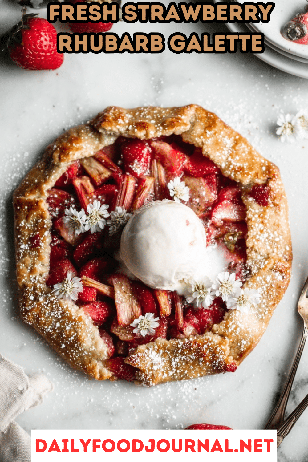 Strawberry Rhubarb Galette