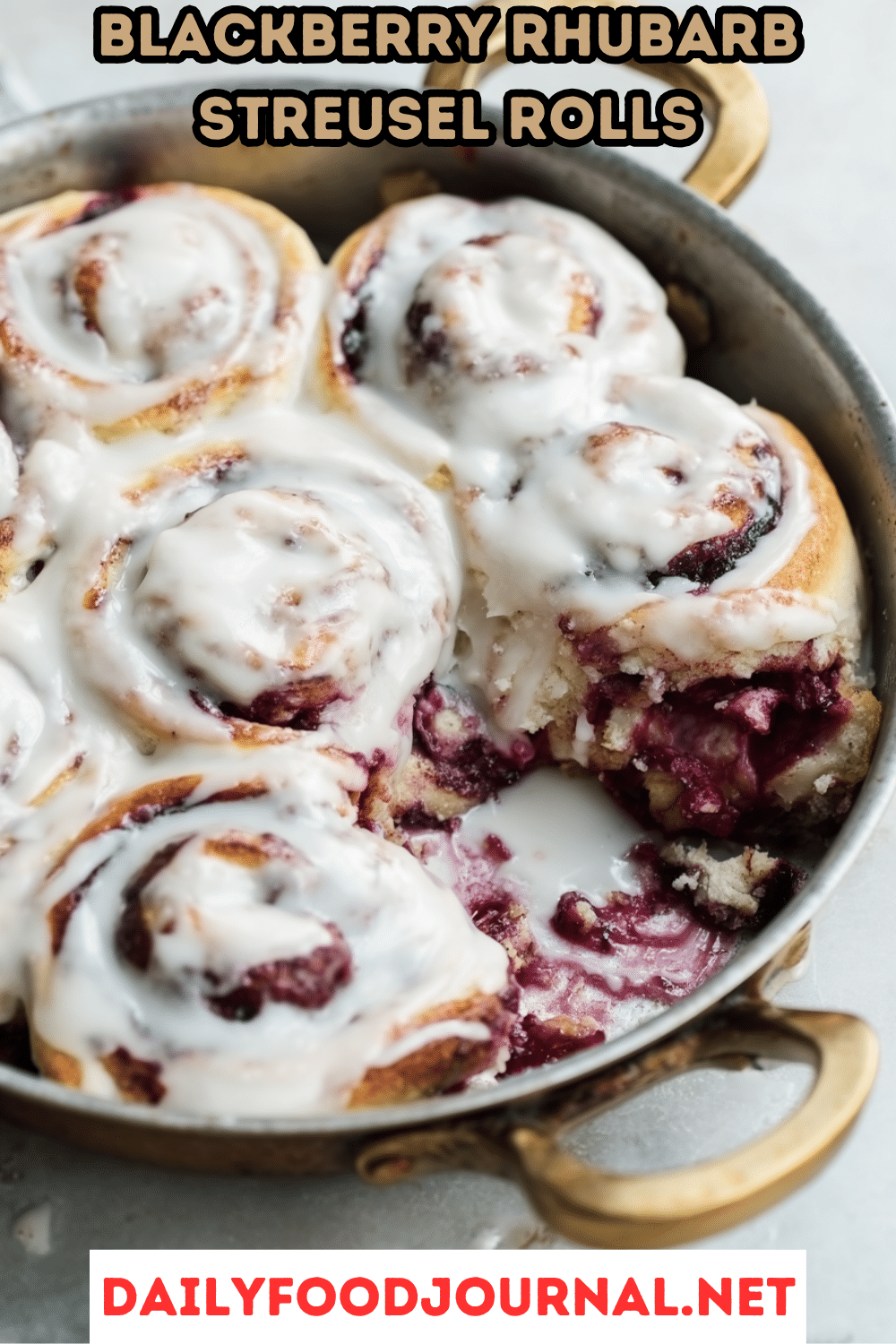 Rhubarb Blackberry Streusel Buns featured image