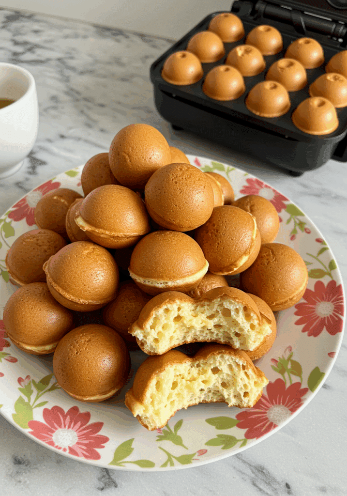 Bubble Egg Waffles well served