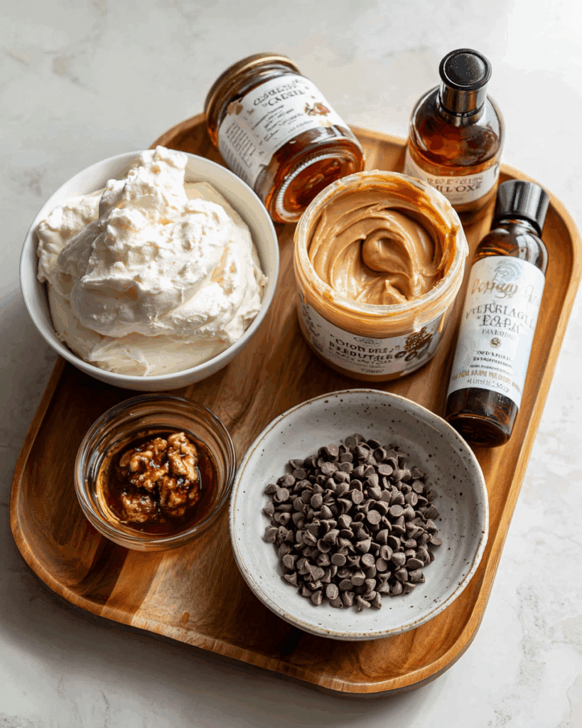 Mixing Greek yogurt, peanut butter, and honey for bites.