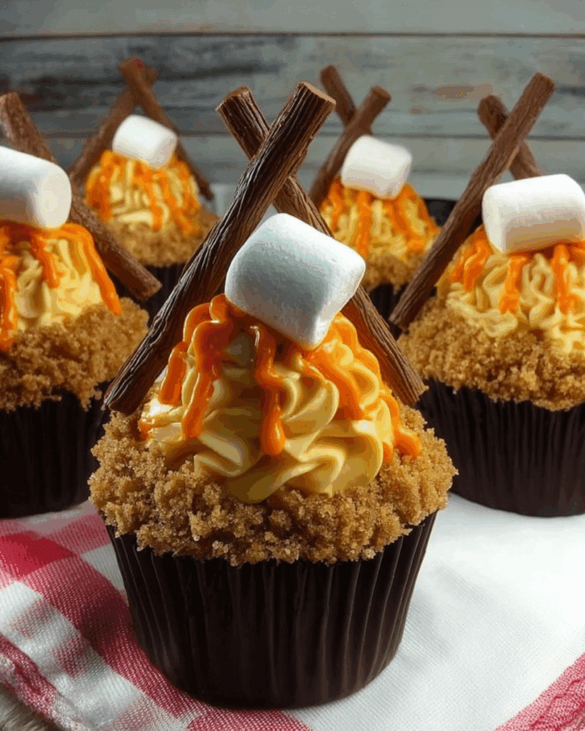 A delightful display of served Campfire Cupcakes ready for a party.