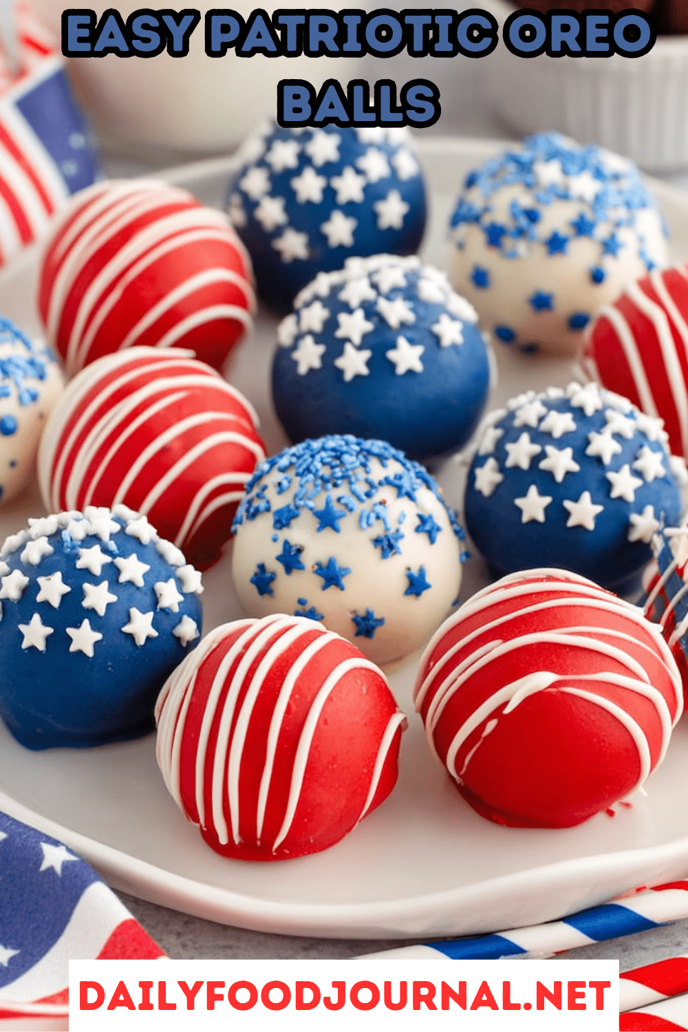 Patriotic Oreo Balls recipe