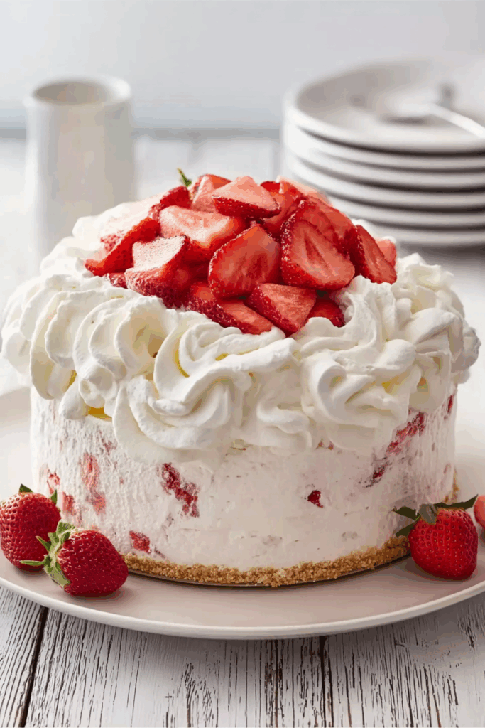 Frozen Pavlova served