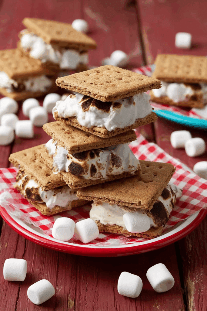 Frozen S'more served